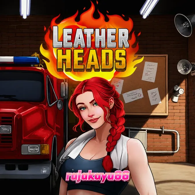 Tampilan layar utama slot Leatherheads dengan tema pemadam kebakaran