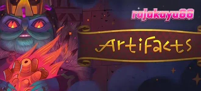 Tampilan visual slot Artifacts dengan tema perburuan harta karun